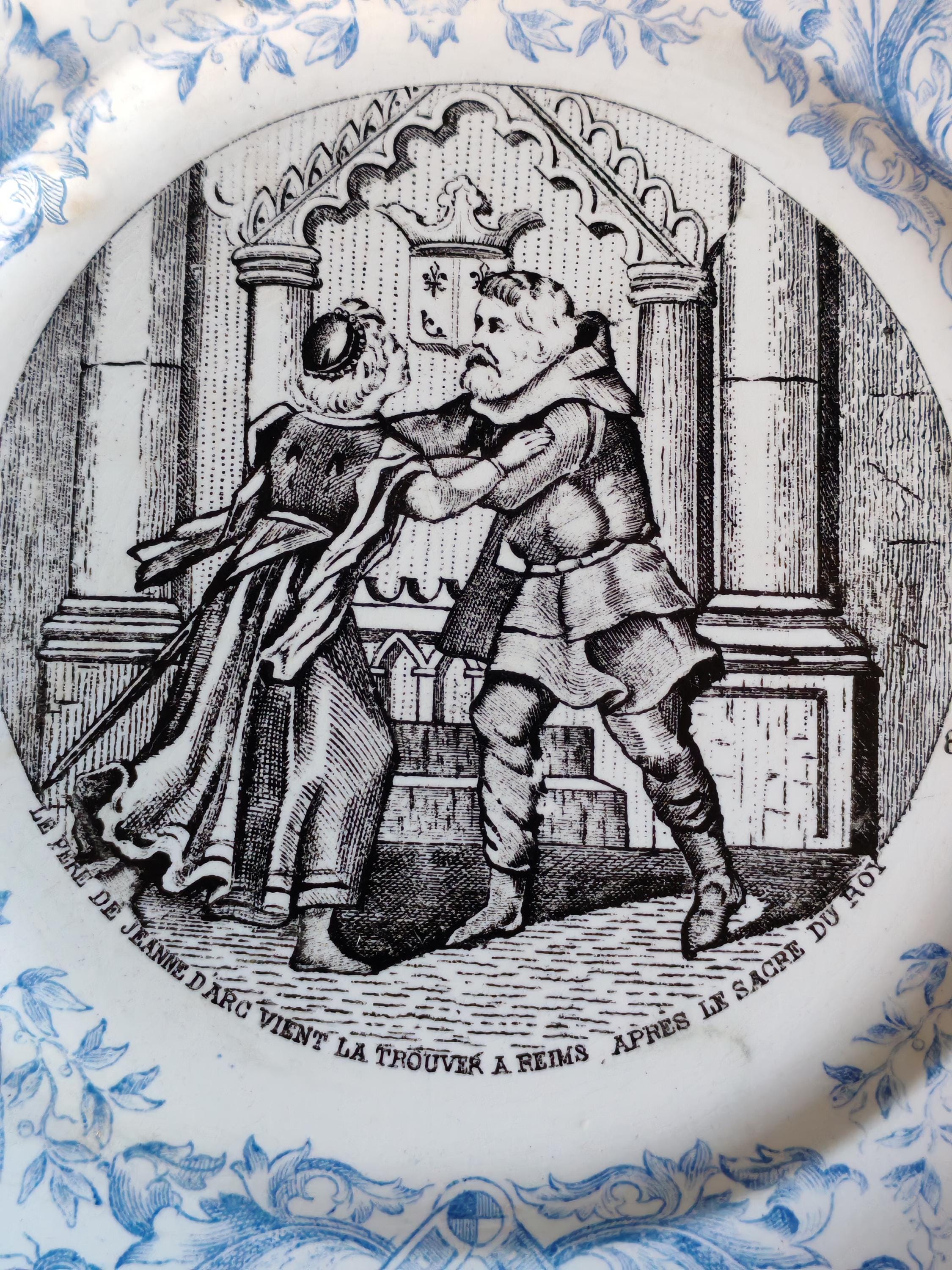 アンティーク ジャンヌ・ダルク トーキングプレート 4枚セット