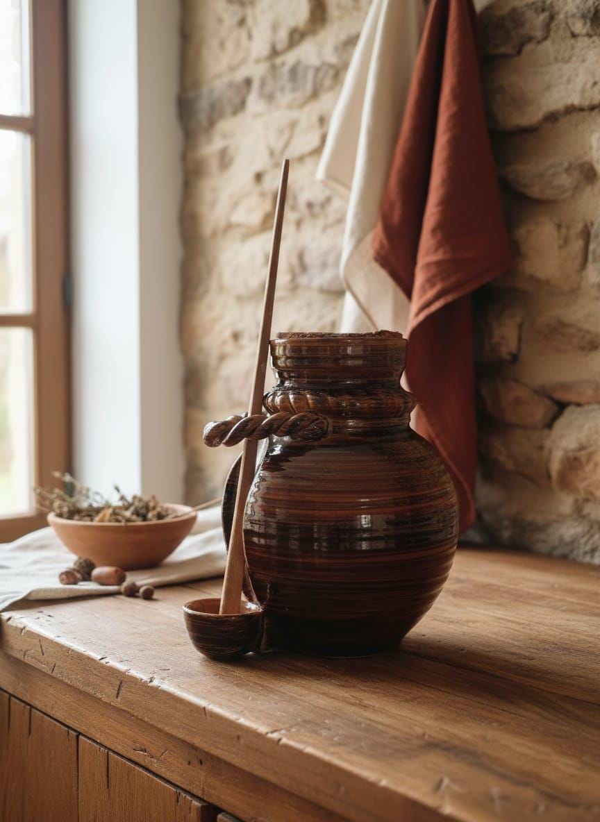 Vase En Émaux De Couleur Miel - Fait à La Main | Occasion | Décoration Unique