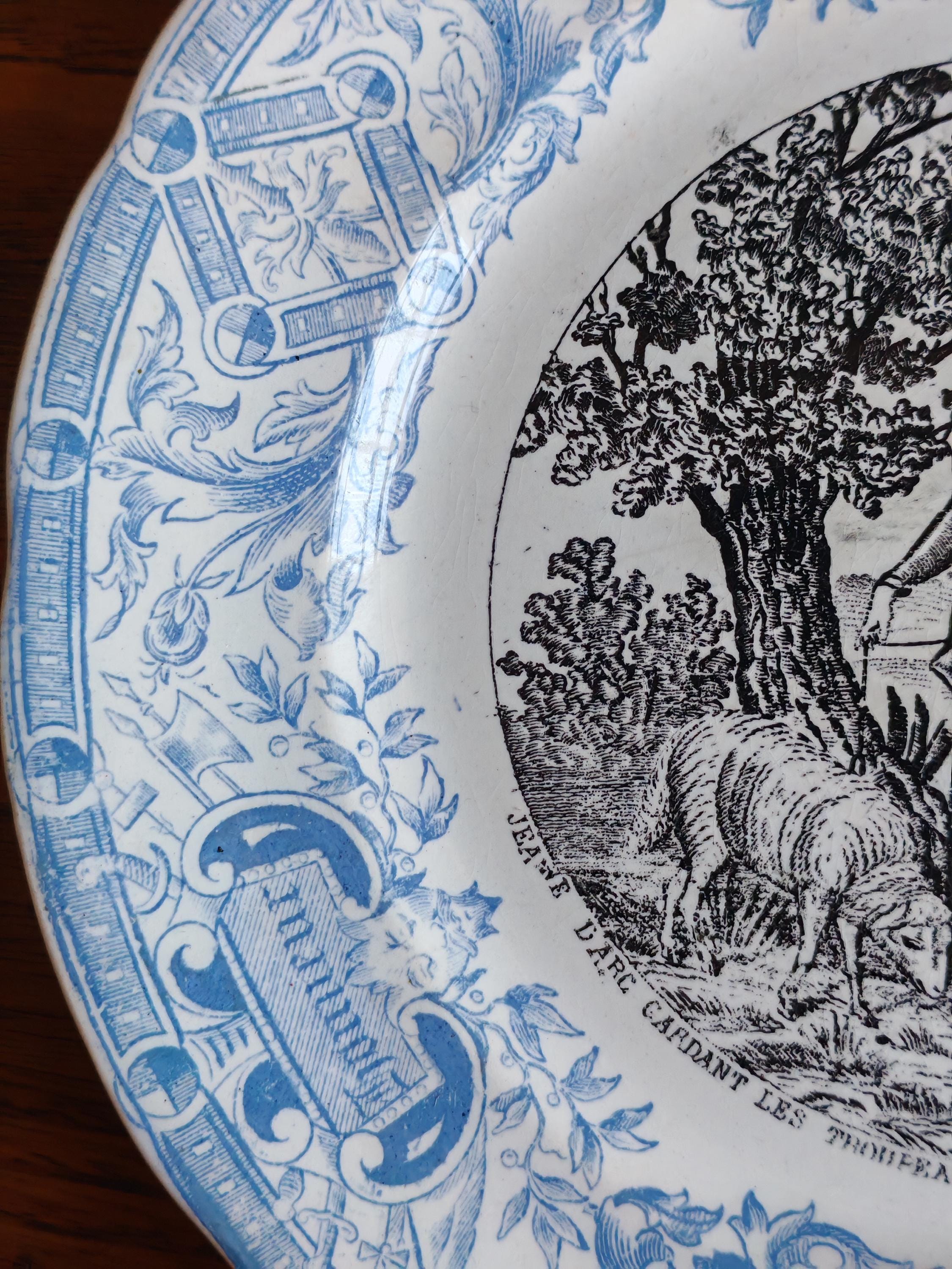 アンティーク ジャンヌ・ダルク トーキングプレート 4枚セット