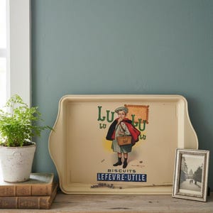 Mini Plateau LU Petit Écolier - Édition Clouet France - Décoration Cuisine Vintage Biscuits Lefèvre-Utile - Objet Publicitaire Français