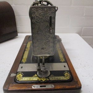 vintage singer sewing machine with hood image 6