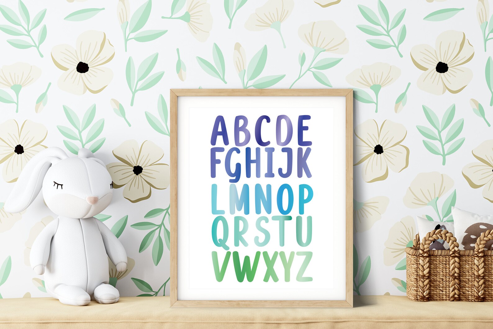 Nursery Alphabets Abcs Nursery Poster, Printable Educational Wall Art ...