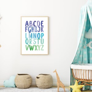 Nursery Alphabets Abcs Nursery Poster, Printable Educational Wall Art ...