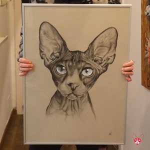 Cuadro pintado a mano "GATAMAGAT"