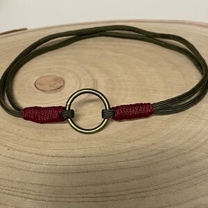 Brand collar I antique brass I collar I dog Olive Drab