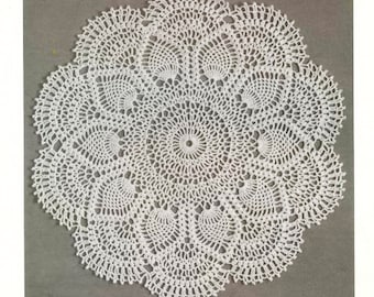 Crochet doily pattern | Pdf file | Vintage pattern | Pineapple doily pattern | Crochet pineappleCrochet pinapple doilies pattern | Pdf file