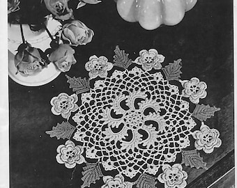 Flower crochet doily pattern