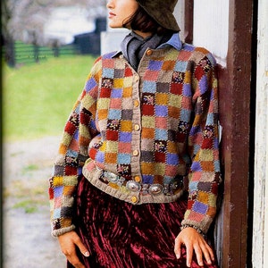 Knitting patchwork cardigan