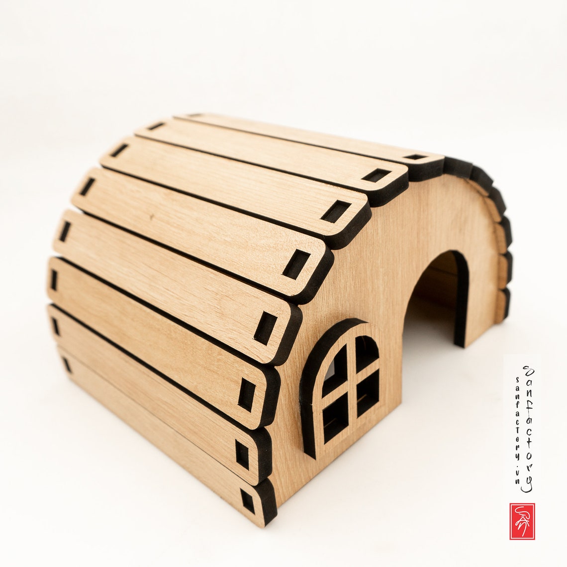 View of Wooden Hamster House | Hamster Furniture Furnishings, Cage Decoration ...