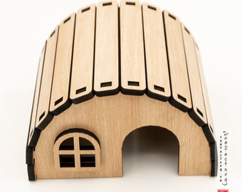 Wooden Hamster House | Hamster Furniture Furnishings, Cage Decoration, Small Pet House , Hamster Hideout , Small Animal Hideaway , Rat House