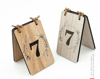 Placa de mesa de casamento de madeira, decoração de mesa de casamento, placa de número de mesa de bar, placas de recepção de casamento | Tabela de assentos de casamento