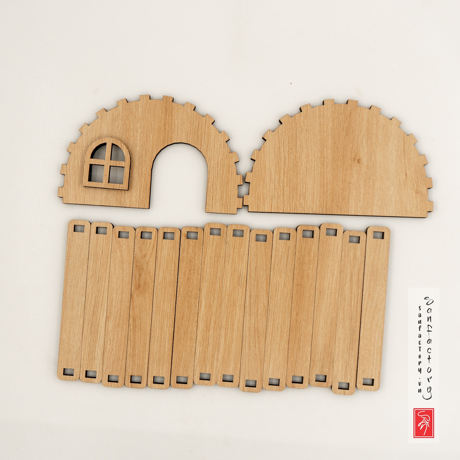 Picture of Wooden Hamster House | Hamster Furniture Furnishings, Cage Decoration ...
