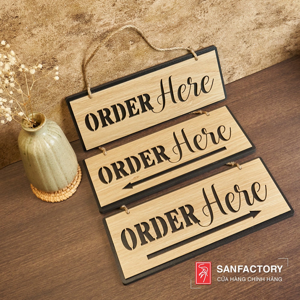 Order Here Sign | Restaurant Cafe Coffee Shop Signs | Overhead Double ...