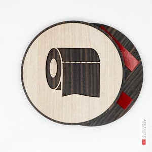Restroom sign. Toilet symbol. Gender neutral bathroom signage. Male and Female toilet. WC.  Gender signs, Unisex restroom sign