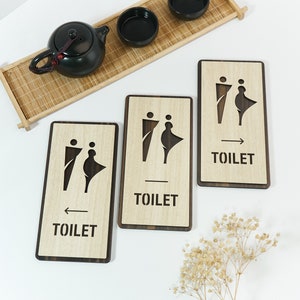 Unisex Toilet Door Sign, WC Sign, Restroom Door Sign, Toilet Decor, Toilet Plate, Toilet Plaque, Toilets Sign, Bathroom, Cabin Sign.