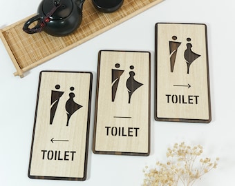 Unisex Toilet Door Sign, WC Sign, Restroom Door Sign, Toilet Decor, Toilet Plate, Toilet Plaque, Toilets Sign, Bathroom, Cabin Sign.