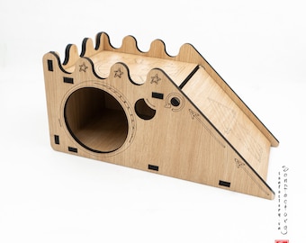 Wooden Hamster House | Hamster Furniture Furnishings, Cage Decoration, Small Pet House , Hamster Hideout , Small Animal Hideaway , Rat House