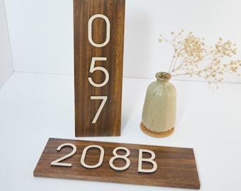 Modern  Number Door Sign Plaque , Numbers Address Signage , Door Number Wooden Sign. Hotel Signage. Company Signage. Room Number Plaque