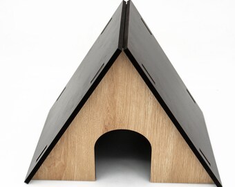 Wooden Hamster House | Hamster Furniture Furnishings, Cage Decoration, Small Pet House , Hamster Hideout , Small Animal Hideaway , Rat House