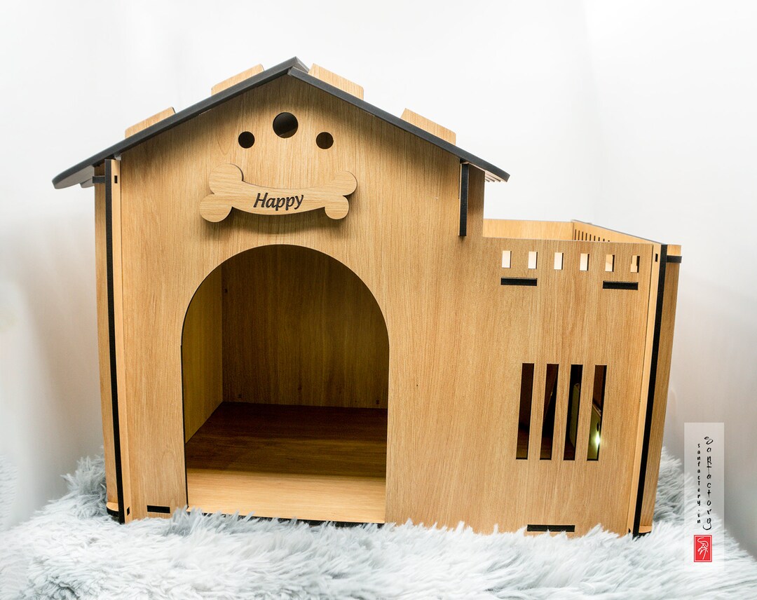 Pet House Indoor by Wooden, Modern Dog and Cat House, Indoor Dog Kennel