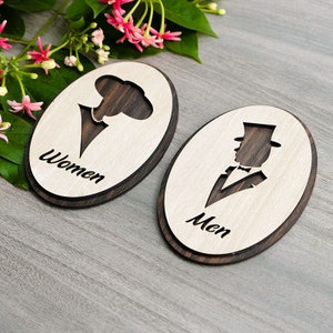 Male Female bathroom figures - set of 2| Men Toilet Door Sign, Women Toilet Door Sign, Unisex Bathroom Sign, Unisex Toilet Door Sign,WC Sign