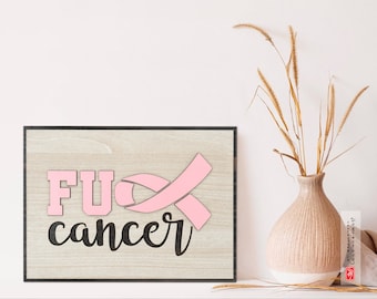 Breast cancer survivor gifts for women | Survivor Wall Art | Breast Cancer Awareness Wooden Poster, Breast Cancer Quotes Gift For Survival