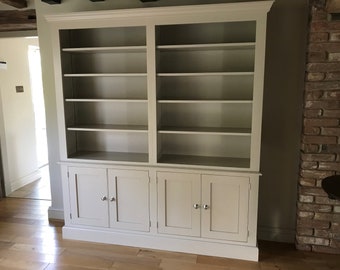 Bookcase cupboard unit with 4 doors