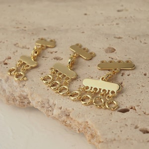 14k Solid Gold Multi Necklace Clasp & Detangler Layering Clasp, Necklace Separator, Untangle Necklaces, Mother's Day Gift