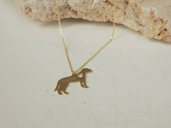 Dog silhouette necklace discount