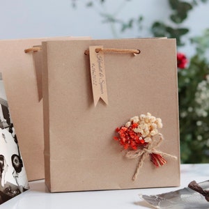 Hochzeitsgeschenke, Benutzerdefinierte Willkommenstasche, Willkommensgeschenktasche, kundenspezifische Kraftbeutel, Blumenbevorzugungs-Beutel, Geschenk für Gast, Massenhochzeitsbevorzugungen,