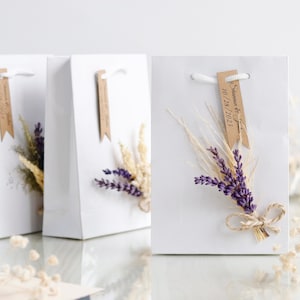 Kraft Hochzeit Gunst Taschen | Weiße Willkommenstaschen für die Gäste | Geschenke für die Hochzeit und Hotelhochzeit | Brautpartybevorzugungen