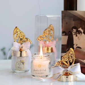 Luxury Baby Shower Favors | Elegant Butterfly Lid Candles | Unique Candle Favors | High-Quality Thank You Gifts for Guests