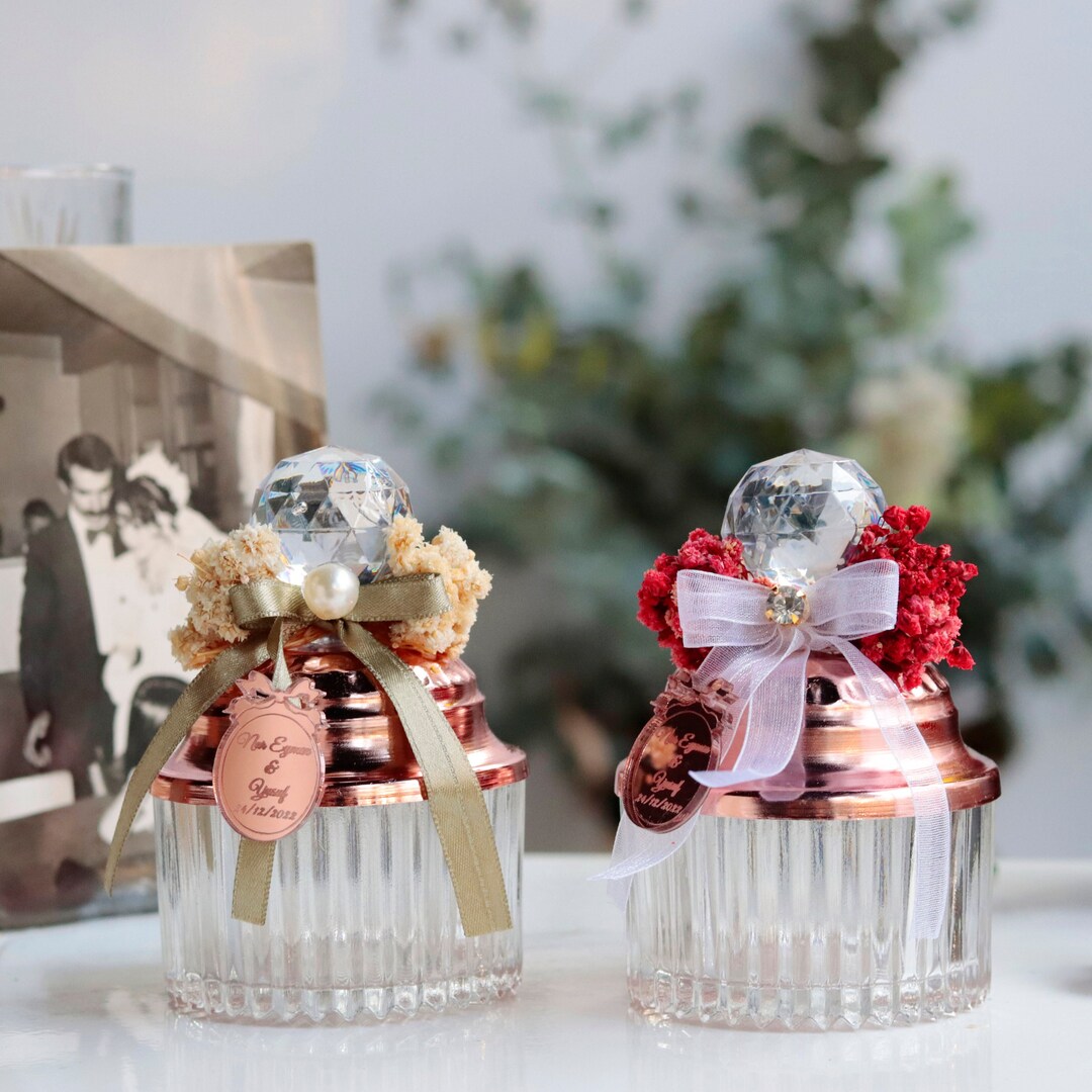 Rose Gold Party Favor Candy Box Personalized Candy Jar Favor Etsy