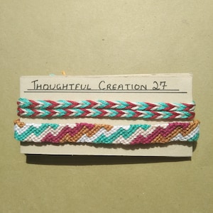 Friendship Bracelets, Thread bracelets, Gift for sister, Gift for best friend, Gift for mom, Gift for daughter