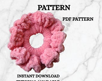 Velvet Crochet Scrunchie Pattern (PDF Pattern)