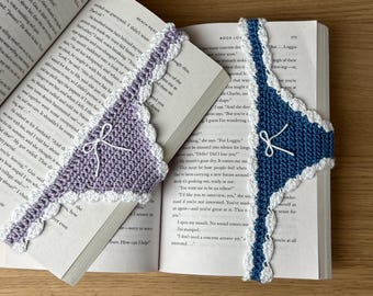 Gehäkeltes String-Lesezeichen | Tanga-Lesezeichen | Lustiges Geschenk für Buchliebhaber | Häkel-Lesezeichen | Handgemacht