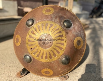 Medieval Old Antique Full Embossed Arabic Islamic Shield Antique Gift