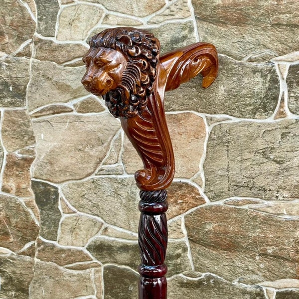 Lion Head Cane Etsy
