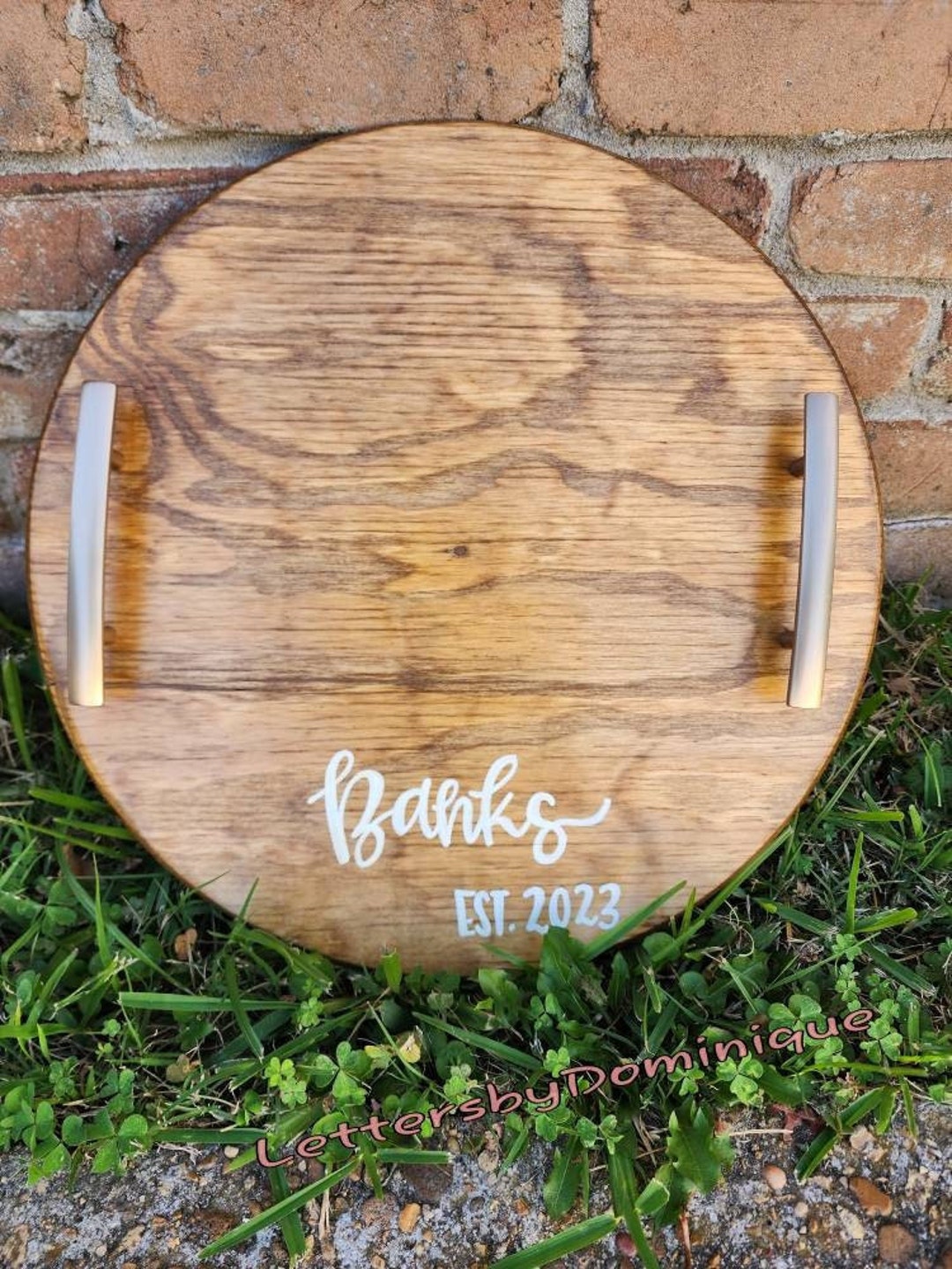 Custom Family Name Tray, Serving Tray With Handles, Charcuterie Board ...
