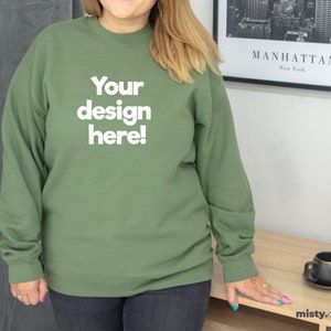 Gildan 18000 Mockup | Gildan black Sweatshirt Mockup | Sweatshirt Mockup | Gildan black | Gildan 18000 model mockup | GILDAN SF000