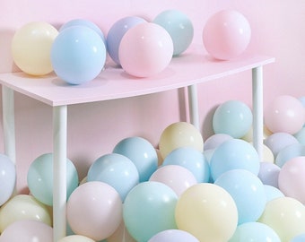 126 Palloncini Color Pastello Assortiti | 45,7 / 30,5 / 25,7 Cm, Lattice Per Elio, Rosa E Colori Tenui, Per Compleanni E Baby Shower
