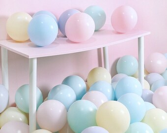 126 Palloncini Color Pastello Assortiti | 45,7 / 30,5 / 25,7 Cm, Lattice Per Elio, Rosa E Colori Tenui, Per Compleanni E Baby Shower