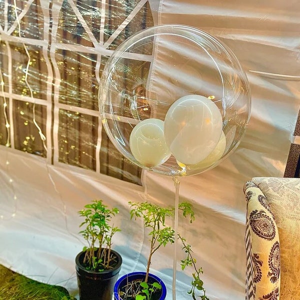 Bubble Clear Transparent Bobo Luftballons Party Hochzeit 10/18/24/36 "Zoll riesige Geburtstag Ballon Dekoration