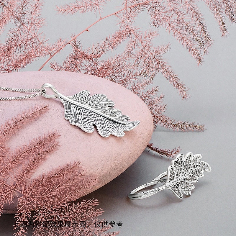 Pandora Oak Leaf Necklace 70 Cm - Etsy