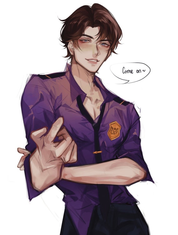 Michael afton with some anime style  rfivenightsatfreddys
