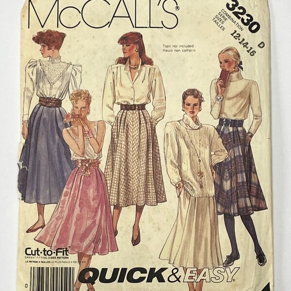 Vintage 80s skirt pattern.