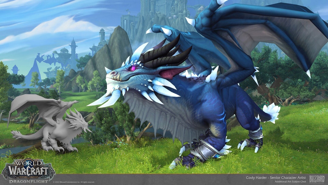 Kalecgos Dragonflight Dragonform World of Warcraft Miniature - Etsy