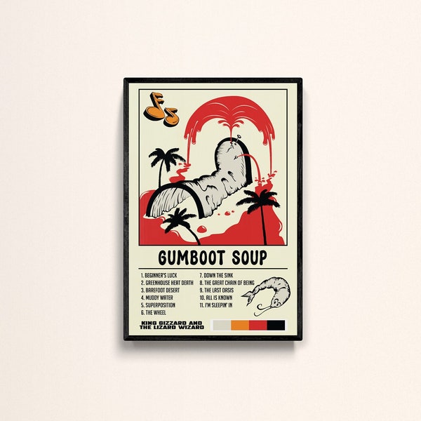 King Gizzard Poster (Minimalist) - Gumboot Soup (12x18)