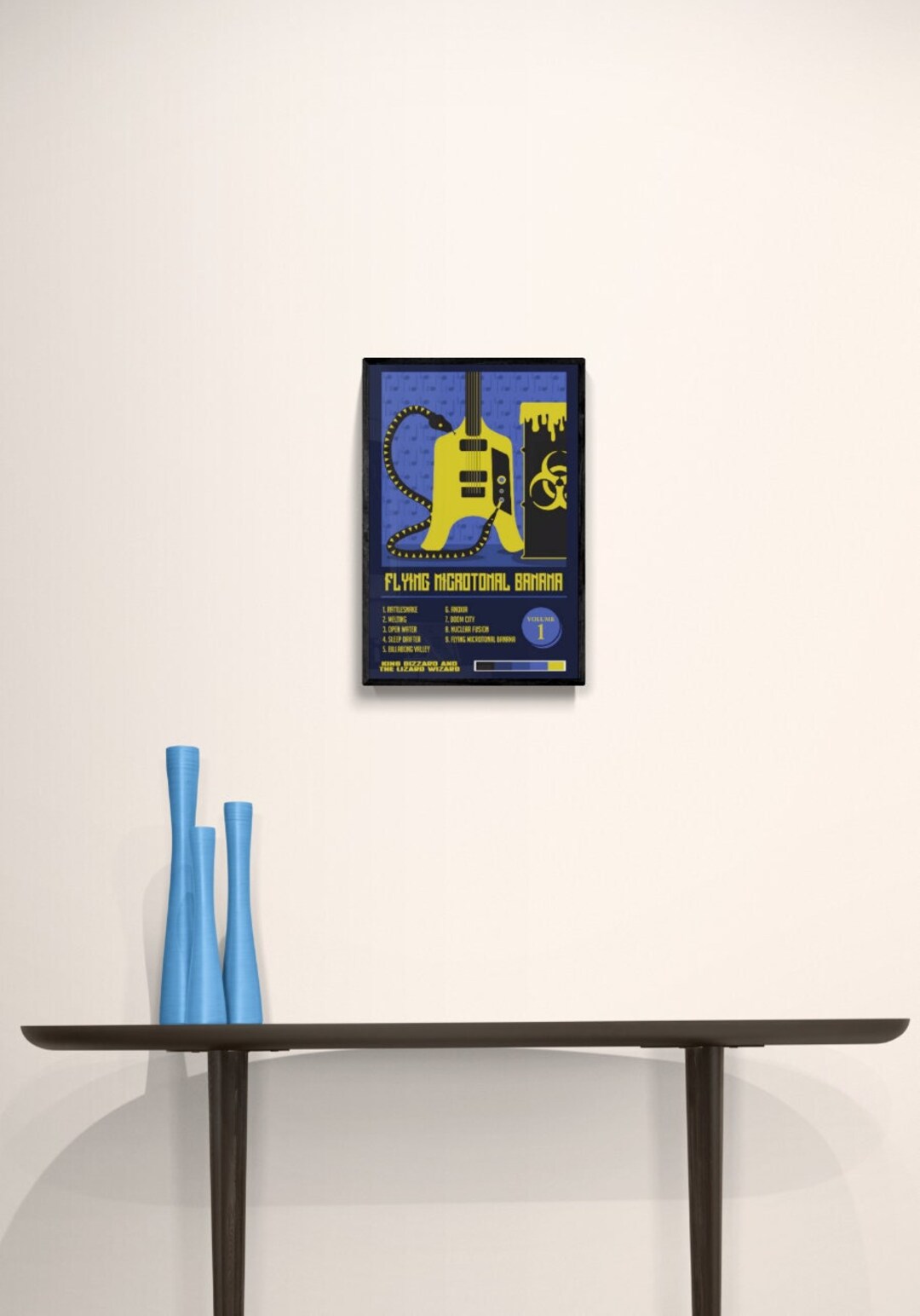 King Gizzard Poster minimalist Flying Microtonal Banana Etsy