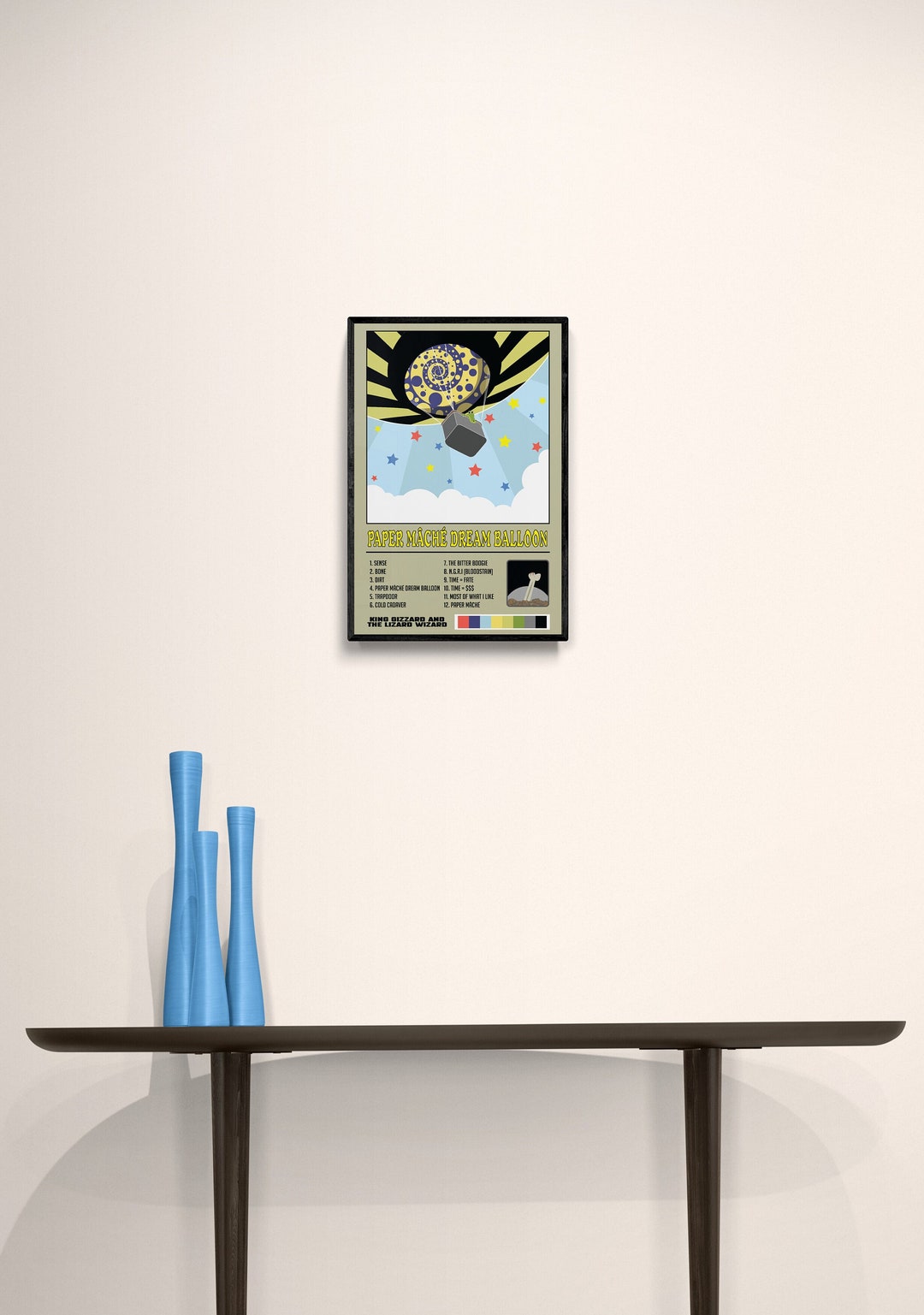 King Gizzard Poster minimalist Paper Mache Dream Balloon 12x18 Etsy